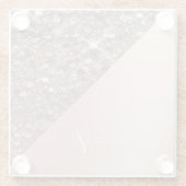 Elegant Rose Gold Monogram Glazen Onderzetter (Achterkant)