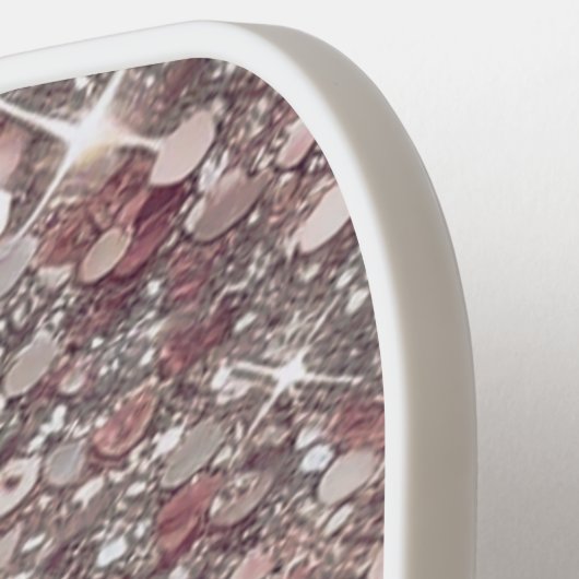 Elegant Rose Gold Monogram Pickleball Paddle (Links Detail)