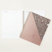 Elegant Rose Gold Monogram Planner (Display)