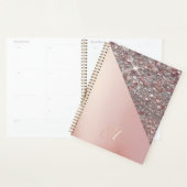 Elegant Rose Gold Monogram Planner (Display)