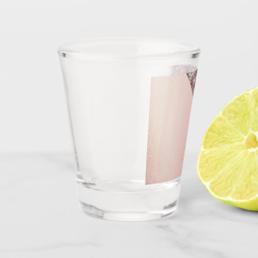 Elegant Rose Gold Monogram Shot Glas (Links)