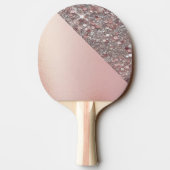 Elegant Rose Gold Monogram Tafeltennisbatje (Achterkant)