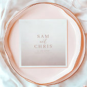 Elegant Rose Gold monogram Wedding Servet