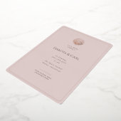 Elegant Rose Gold Seashell Wedding Folie Uitnodiging (Gedraaid)