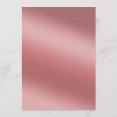 Elegant Rose Gold Wedding Rehearsal Dinner Kaart (Achterkant)