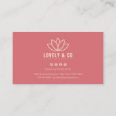 Elegant Rose & Ivory Beauty Loyalty & Rewards Card (Achterkant)