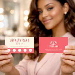 Elegant Rose & Ivory Beauty Loyalty & Rewards Card