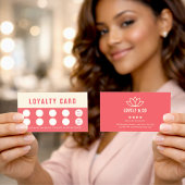 Elegant Rose & Ivory Beauty Loyalty & Rewards Card
