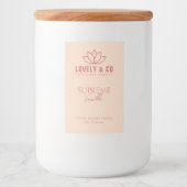 Elegant Rose & Ivory Kaars Productlabel  Voedselcontainer Etiket (Voorkant)