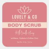 Elegant Rose & Ivory Salon Beauty Product Label  (Voorkant)