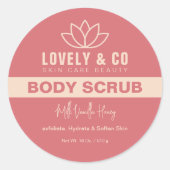 Elegant Rose & Ivory Salon Beauty Product Label  (Voorkant)