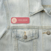 Elegant Rose & Ivory Salon Business Magnetic Naamplaatje (In situ)