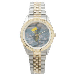 Elegant Rose on Water Two-Tone Ladies Watch Horloge
