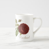 Elegant Rose Personalised Porselein Kop (Rechts)