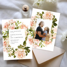Elegant Rose Romance Watercolor Wedding Photo