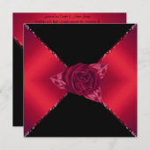 ELEGANT ROSE ROSE WEDDING INVITATIE KAART (Voorkant / Achterkant)