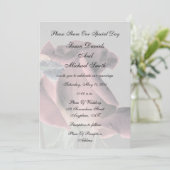 Elegant Rosebud Floral Wedding Invitation Kaart (Staand voorkant)