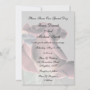 Elegant Rosebud Floral Wedding Invitation Kaart