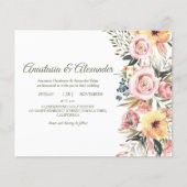 Elegant RoseBudget Uitnodiging tot bruiloft. Flyer (Voorkant)
