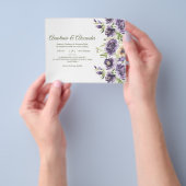 Elegant RoseBudget Uitnodiging tot bruiloft. Flyer (Hand)