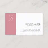 Elegant Rosegold Modern Monogram Minimalist Visitekaartje (Achterkant)