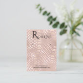 Elegant Rosegold Print Display Kaart Visitekaartje (Staand voorkant)
