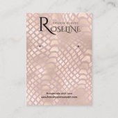 Elegant Rosegold Print Display Kaart Visitekaartje (Voorkant)