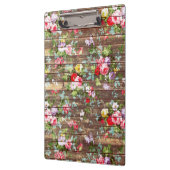 Elegant Roses Brown Wood Foto Klembord (Links)