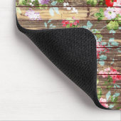 Elegant Roses Brown Wood Foto Muismat (Hoek)