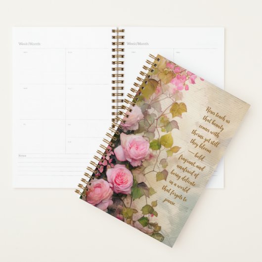 Elegant Roses Floral Planner – Romantic Botanical  (Display)