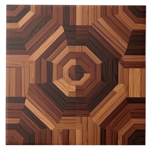 Elegant Rosewood Seamless Pattern Ceramic Tegel Tegeltje (Voorkant)