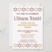 Elegant Rosh Hashanah Red en Gold Star van David Kaart (Voorkant)