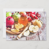 Elegant Rosh Hashanah Red en Gold Star van David Kaart (Achterkant)