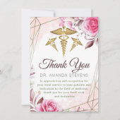 Elegant Rosy Doctor Hartelijk dank Bedankkaart (Voorkant)