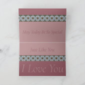 Elegant Rosy Pink Special Moederdag Kaart (Binnen)