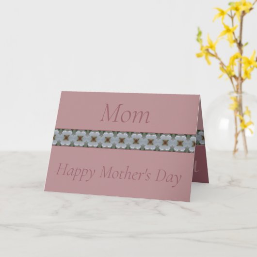 Elegant Rosy Pink Special Moederdag Kaart (Gele Bloem)