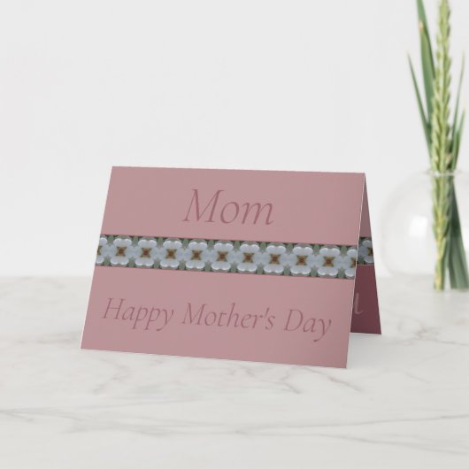 Elegant Rosy Pink Special Moederdag Kaart (Voorkant)