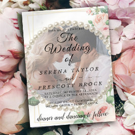 Elegant Rosy Vellum Overlay Wedding Invitation Kaart
