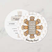 Elegant Round Fellowship Dinner Invitation Kaart (Voorkant / Achterkant)