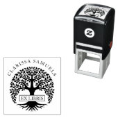 Elegant Round Tree Aangepaste naam Ex libris Zelfinktende Stempel (In situ)