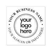 Elegant Round Typography Business Name Logo Zelfinktende Stempel (Design)