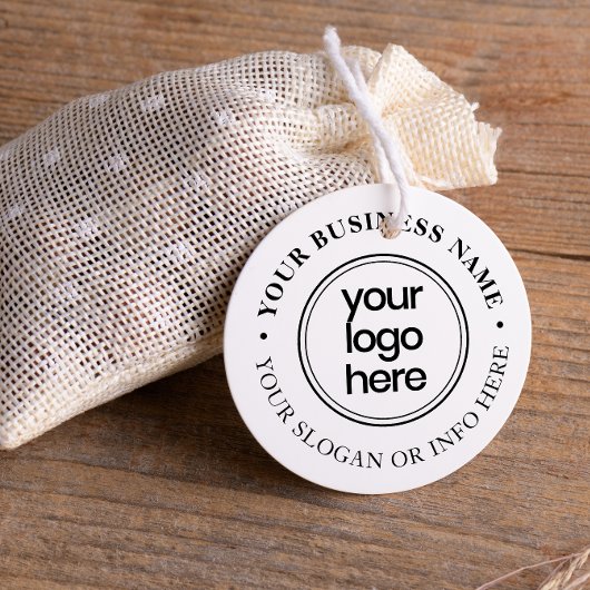 Elegant Round Typography Business Name Logo Zelfinktende Stempel