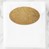 , elegant, roustisch goud, Victoriaans, velvet Ovale Sticker (Tas)