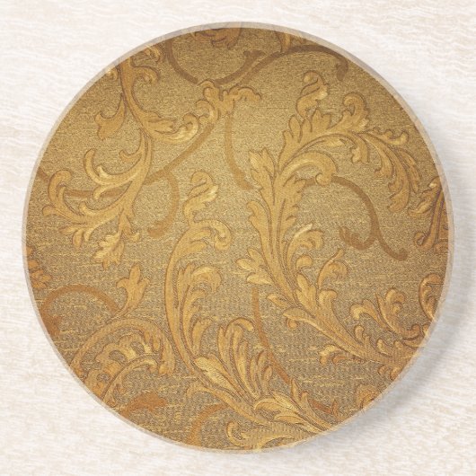 , elegant, roustisch goud, Victoriaans, velvet Zandsteen Onderzetter (Voorkant)