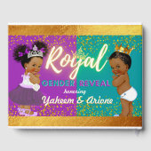 Elegant Royal African Gender onthullen Paars en Bl Gastenboek (Achterkant)