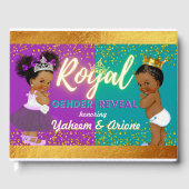 Elegant Royal African Gender onthullen Paars en Bl Gastenboek (Voorkant)