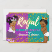 Elegant Royal African Gender onthullen Paars en Bl Kaart (Voorkant)