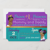 Elegant Royal African Gender onthullen Paars en Bl Kaart (Achterkant)