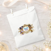 Elegant Royal African Gender onthulling Paars & Bl Bedankzakje (Geknipt)