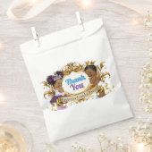 Elegant Royal African Gender onthulling Paars & Bl Bedankzakje (Geknipt)